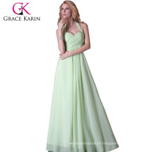 Grace Karin Chiffon Fashion Halter Long Vestido de dama de honra CL3461